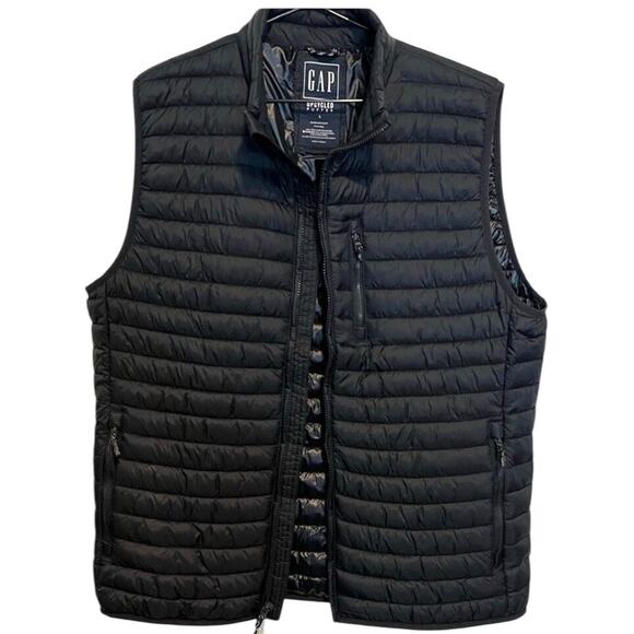 GAP Puffer Vest Lightweight Packable Water Resistant in Black Size L - Picture 1 of 16